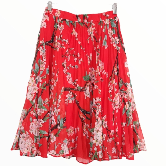 Anthropologie Sunday in Brooklyn Kita Skirt Pleated Cherry Blossom Size Small - Picture 2 of 5
